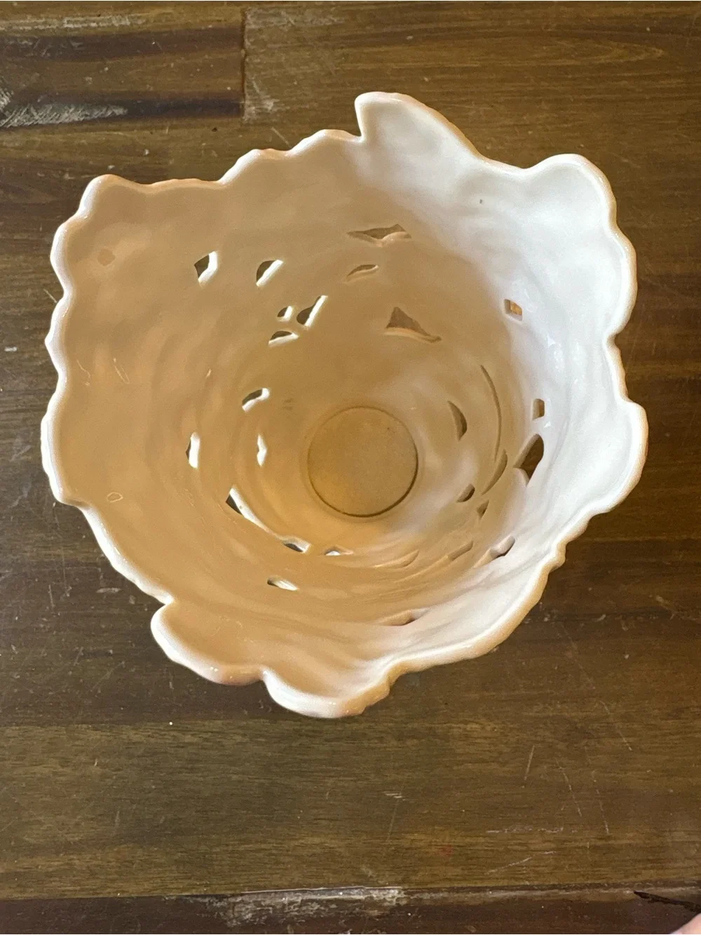 Lenox Pierced Porcelain Vase Wild Rose Pattern 6.5